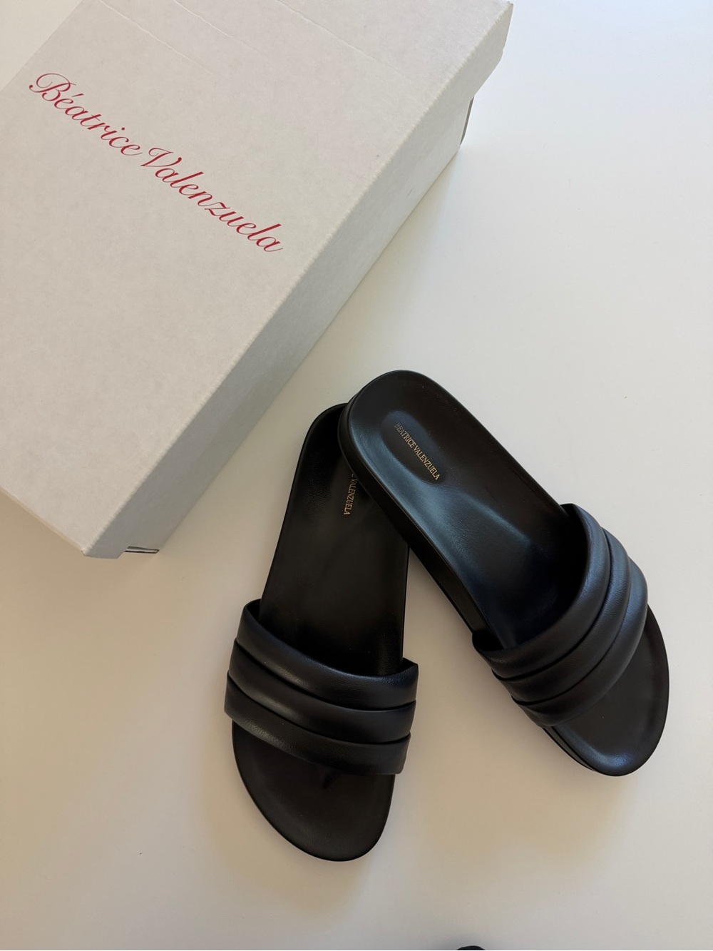 Beatrice Valenzuela Black Monocolor Slide Sandals Size 8 Women’s - Picture 8 of 10